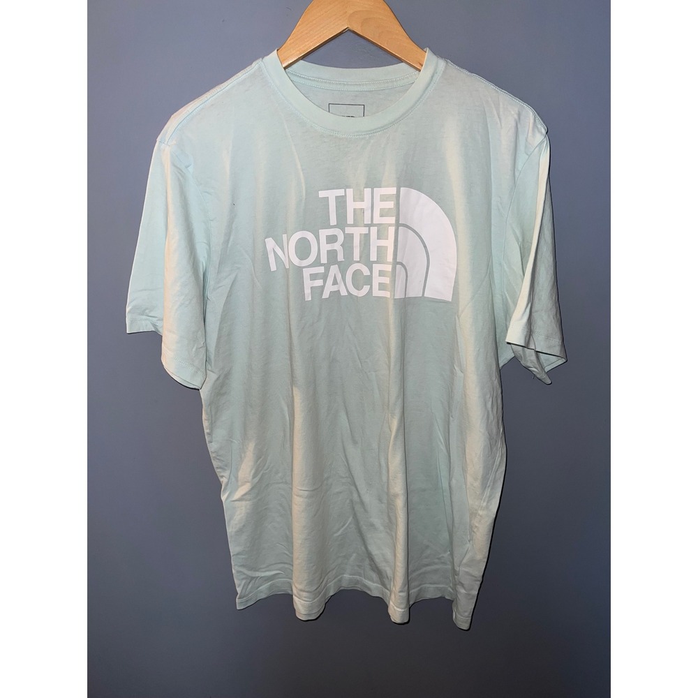 The North Face Mens Large Mint Green Graphic Logo Short Sleeve T-Shirt Tee